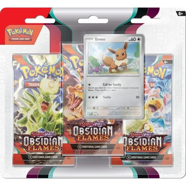 Pokemon Obsidian Flammen 3-Pack Blister Evoli