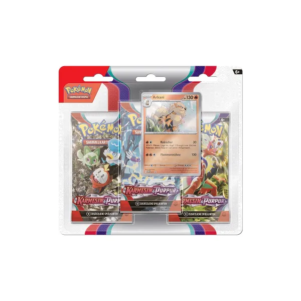 Pokemon Karmesin & Purpur 3-Pack Blister Arkani